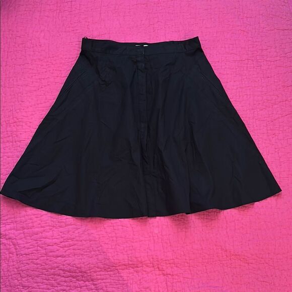 Nina Ricci 100% silk A-line Black Women's Skirt M